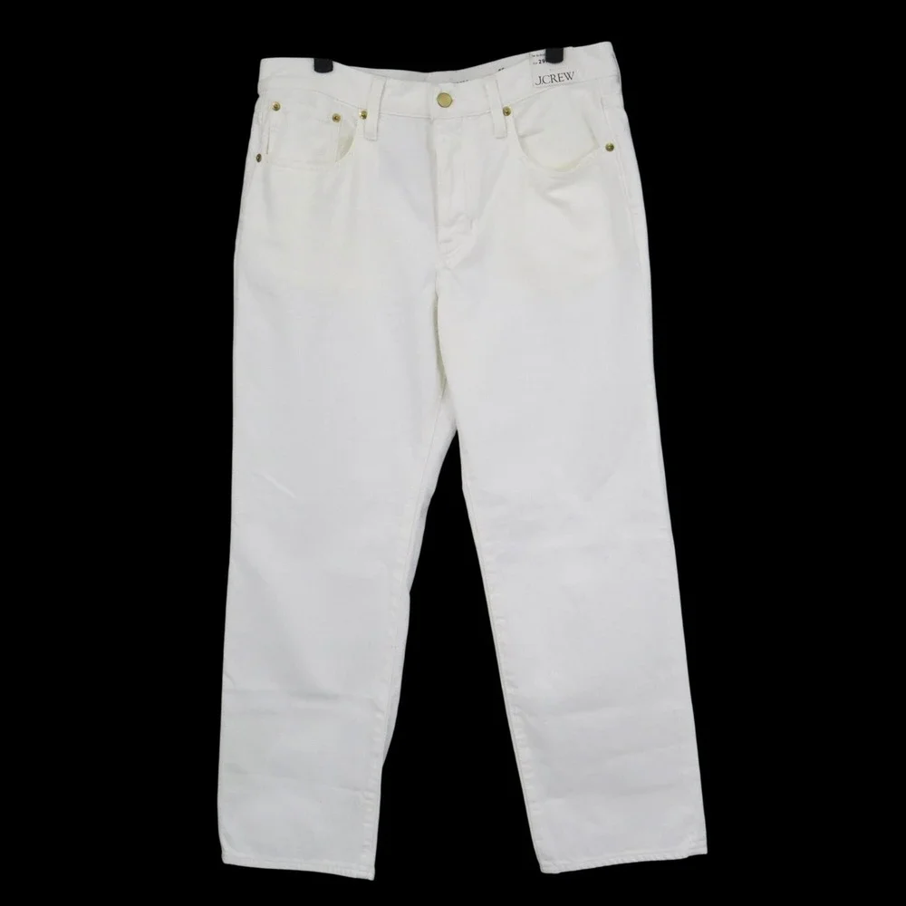 J. Crew '84 Slouchy Jean Womens 29P White‎ Preppy Classic Polished Coastal NWT